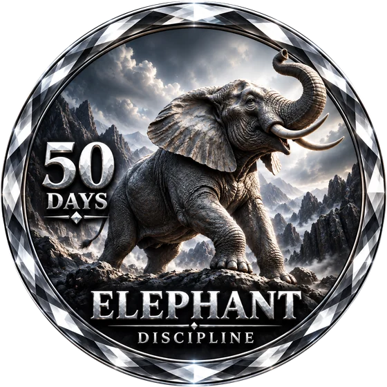 Elephant badge, Day 50